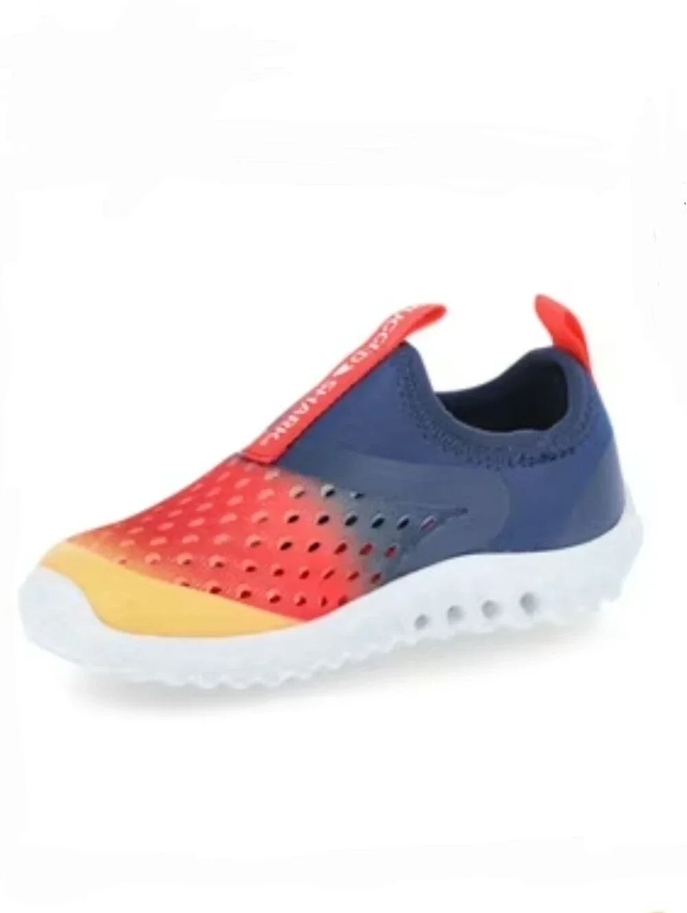 Rugged Shark Toddler Slip-On Water Shoes in Red, Navy & Yellow Size: 9